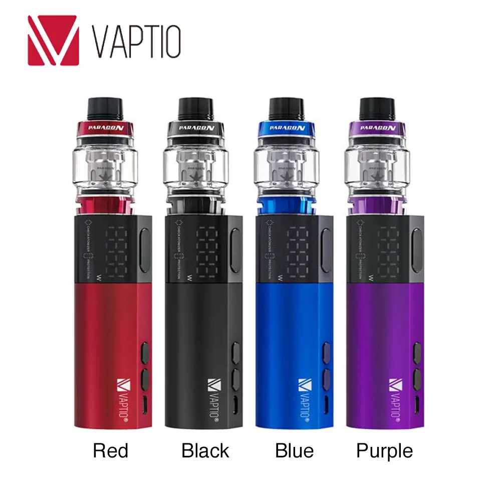 

Original 100W Vaptio VEX 100 VW Kit with 2mll/8ml Paragon Tank Powered By Single 21700/20700/18650 Battery Vape Kit Vs DRAG 2