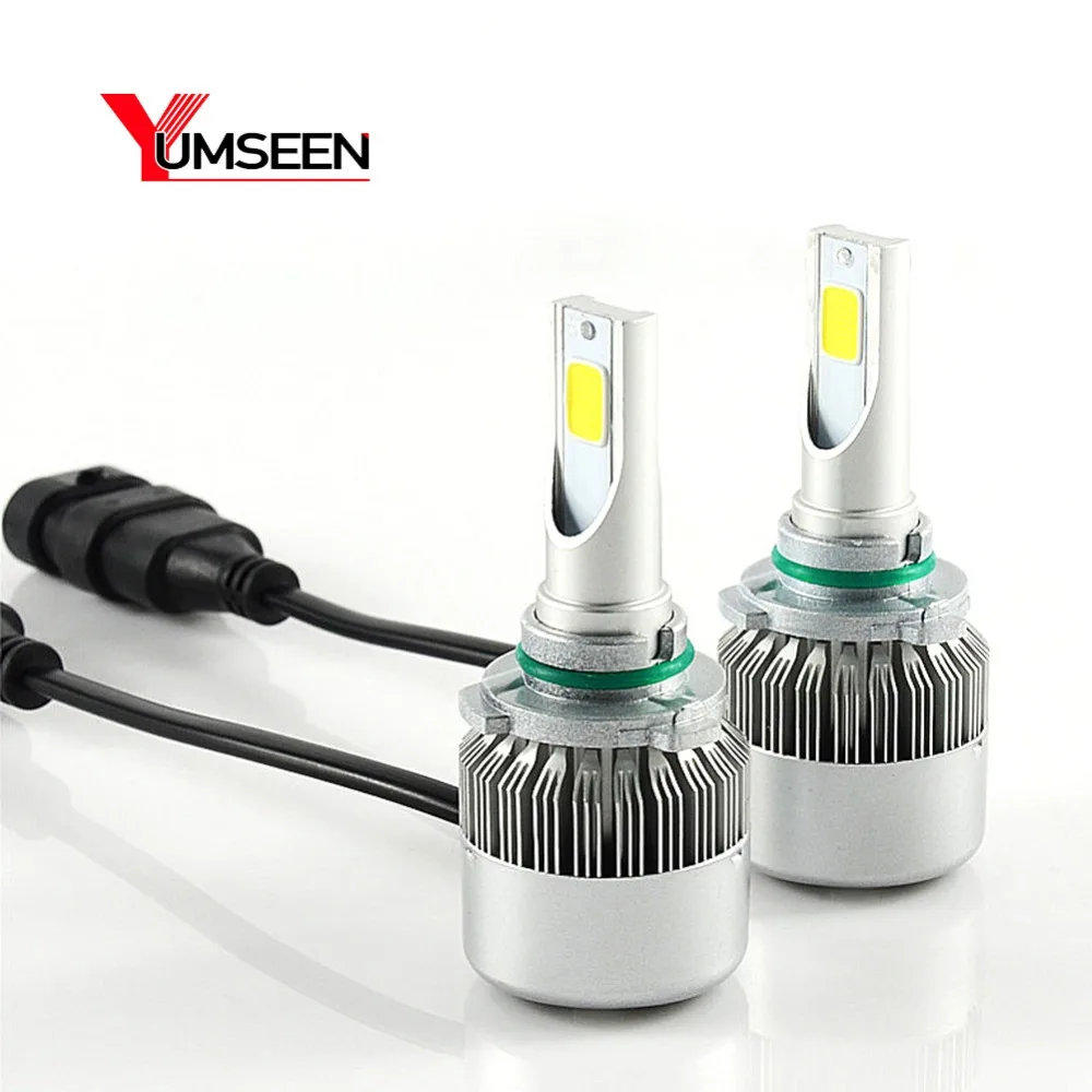 YUMSEEN 36 Вт 9005 12 В/24 В Универсальный светодиодный комплект фар лампы COB Chip 3600lm для