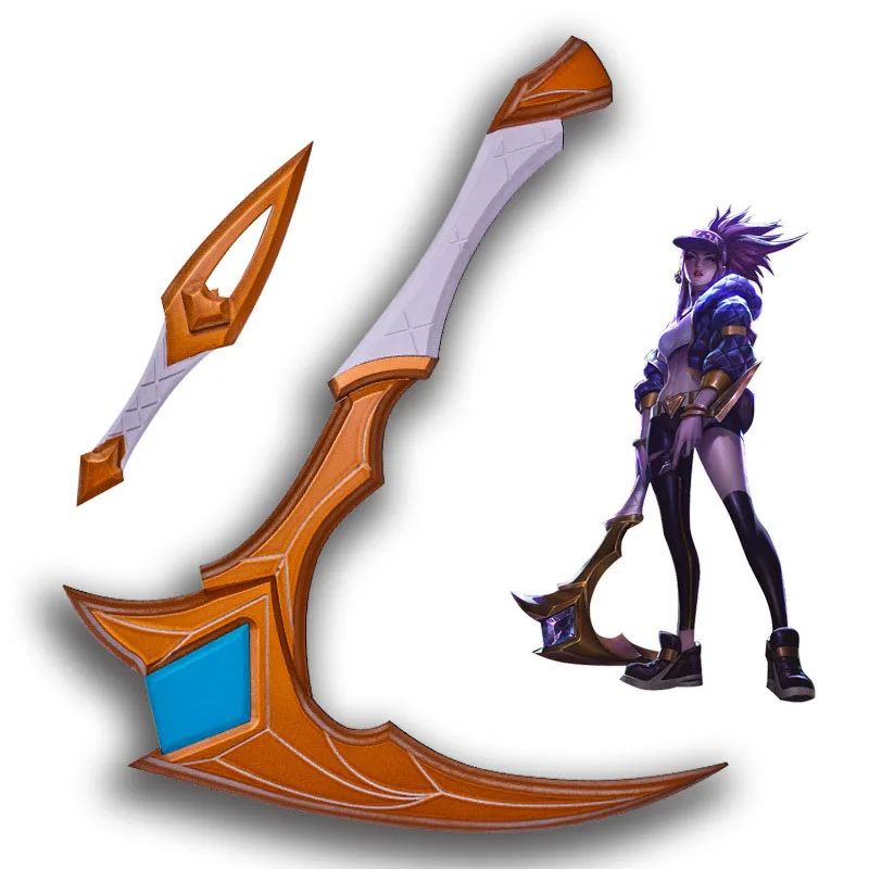 Костюм для косплея Coshome LOL KDA Akali реквизит аксессуары набор серповидных и кинжалов