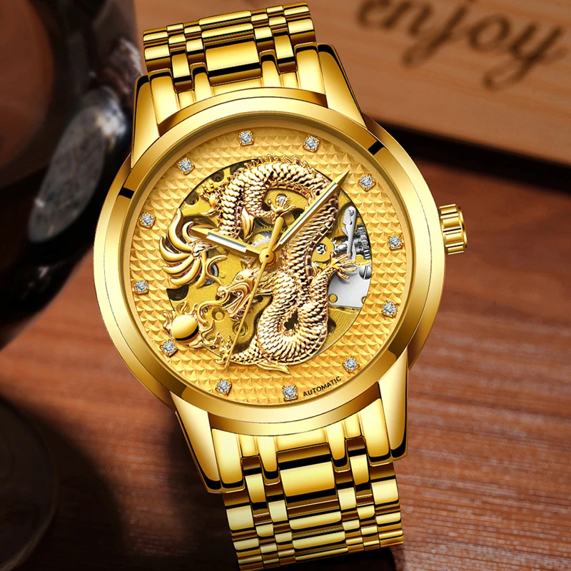 LIGE Mens Watches Top Brand Luxury Automatic Mechanical Watch Men Full Steel Business Waterproof Sport Watches Relogio Masculino