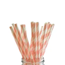 Vintage Style Striped Drinking Straw Set