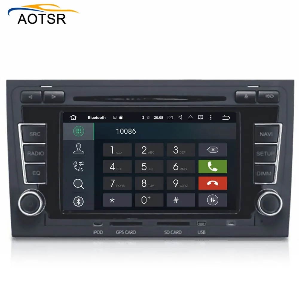 Best 2 din Android 8.1 Car multimedia dvd player head unit For Audi A4 S4 RS4 8E 8F B9 B7 car Radio stereo GPS navigation 8 Core 4+32 4