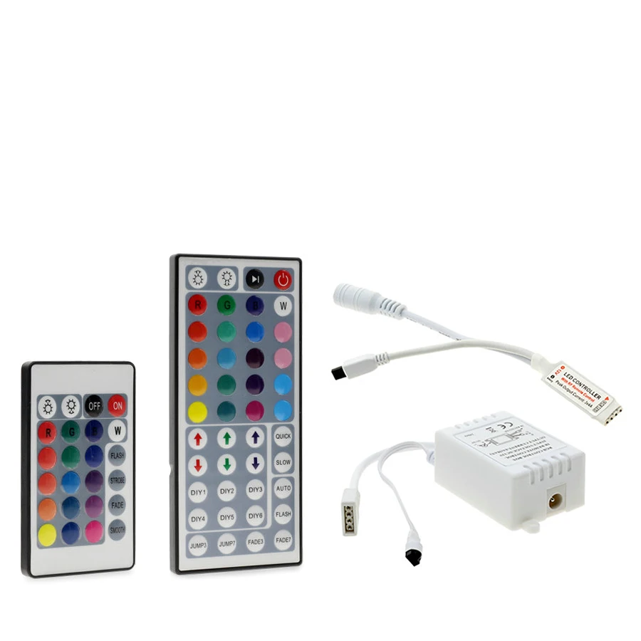 

Led Strip Controller Reomter Rgb Dimmer 12v 24keys Box 44keys Mini Ir Led Remote Controler For Led Strip Lamp Lights Control Box