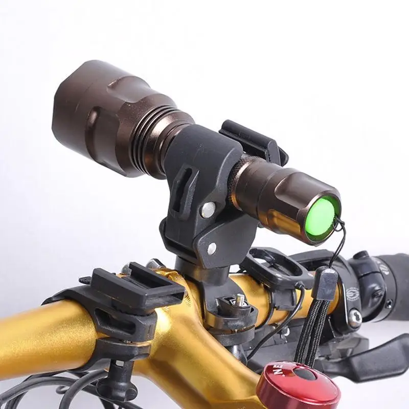 Mounchain Rotating Bike Light Flashlight Holder Clamp Bicycle Front Light Multifunction Lamp
