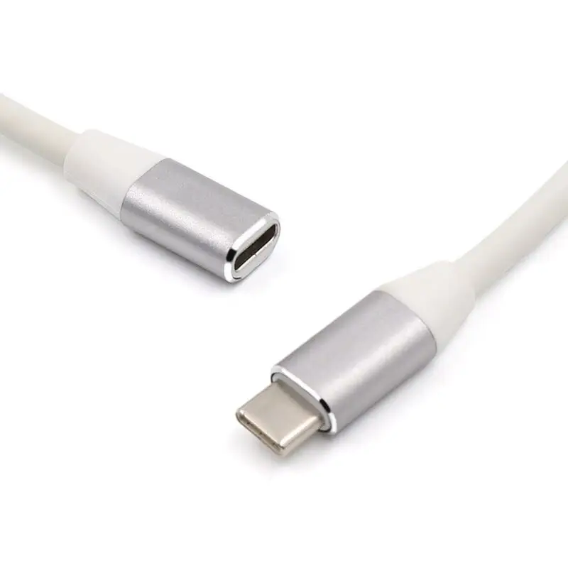 Goedkoop USB 3.1 Type C Verlengkabel Cord Gen 2 10 Gbps voor S9 S8 Note 8 Huawei, Xiaomi, Macbook, Video, Type C Vrouwelijke om Type C Mannelijke 1 m