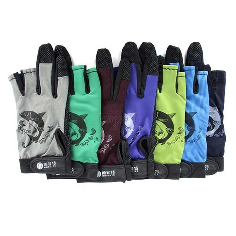 Professional Skidproof Resistant Half Finger Pack Fishing Rod Anti-Slip Gloves Mens Professional Skidproof Resistant Half Finger Pack Fishing Rod Anti-Slip Gloves Mens