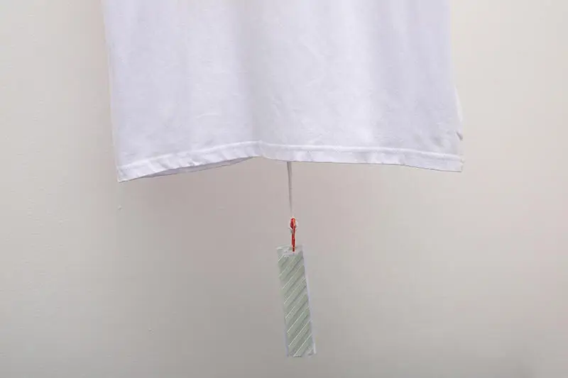 OFF-WHITE Orange Scan Line OW Мужская футболка с коротким рукавом
