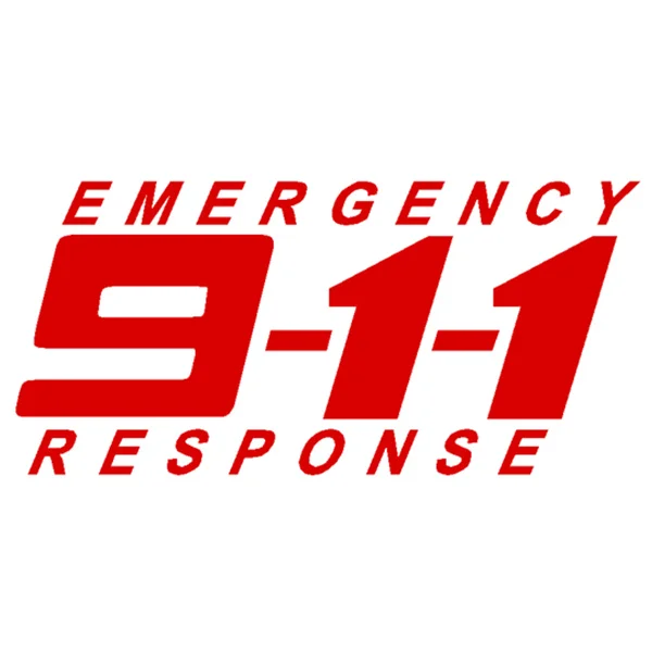 Car Stickers 911 Emergency Response Alarm Warming Mark Creative Decals