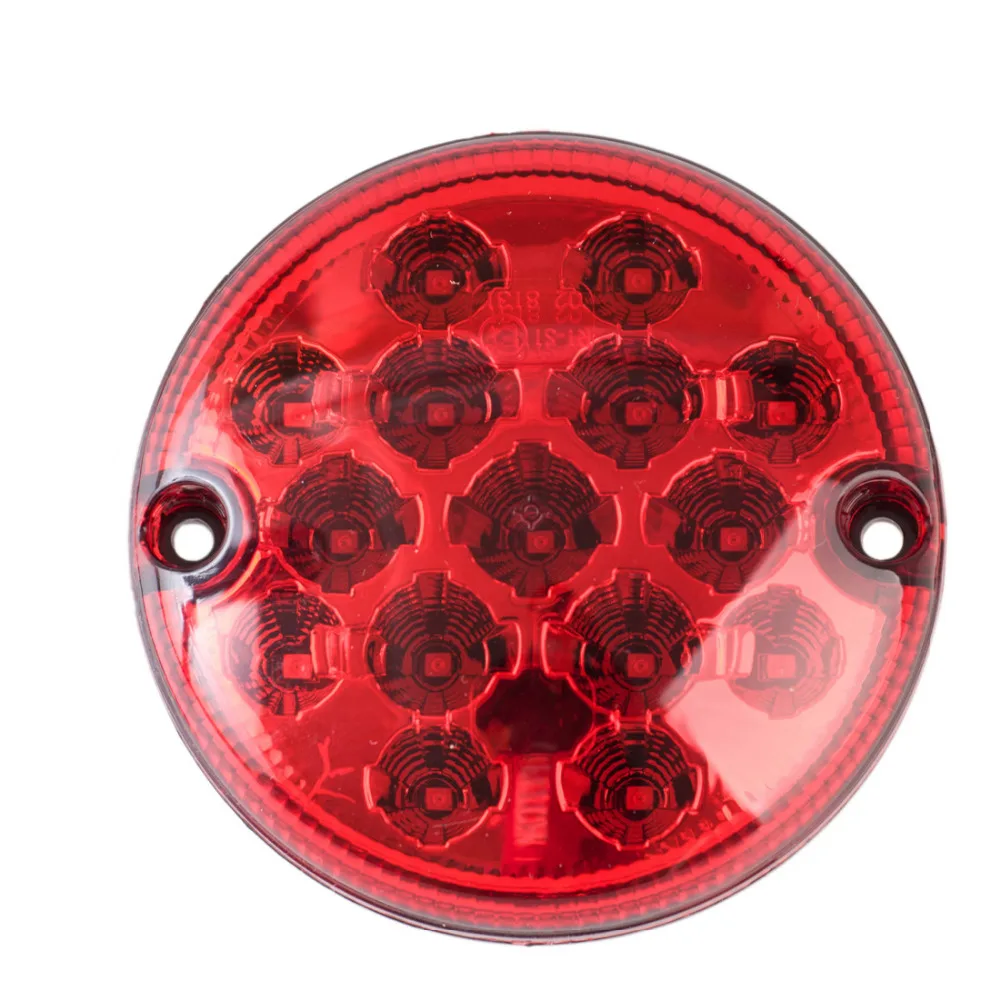 

2Pcs 24V/12V Round 95mm LED Truck Stop Tail Trailer Lights Car Rear Led Light Road Safety Brake lamp SAE & ECE For Scania