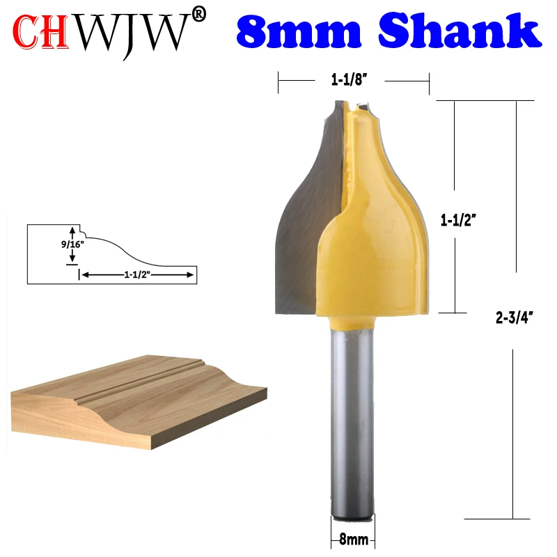 8Mm Shank Panel Raiser Router Bit-Cutter Woodworking Bits Wood Milling Cutter