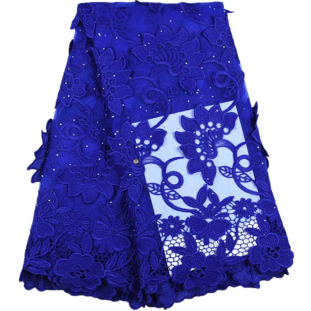 Стиль небесно-голубой французский чистая кружевная ткань 3D цветок африканский тюль сетка кружевная ткань Высокое качество нигерийские кружевные ткани S1634