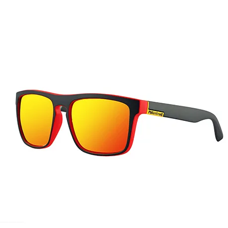 TOYEARN, роскошные брендовые Дизайнерские мужские квадратные поляризованные солнцезащитные очки, мужские винтажные зеркальные солнцезащитные очки для вождения - Цвет линз: C02