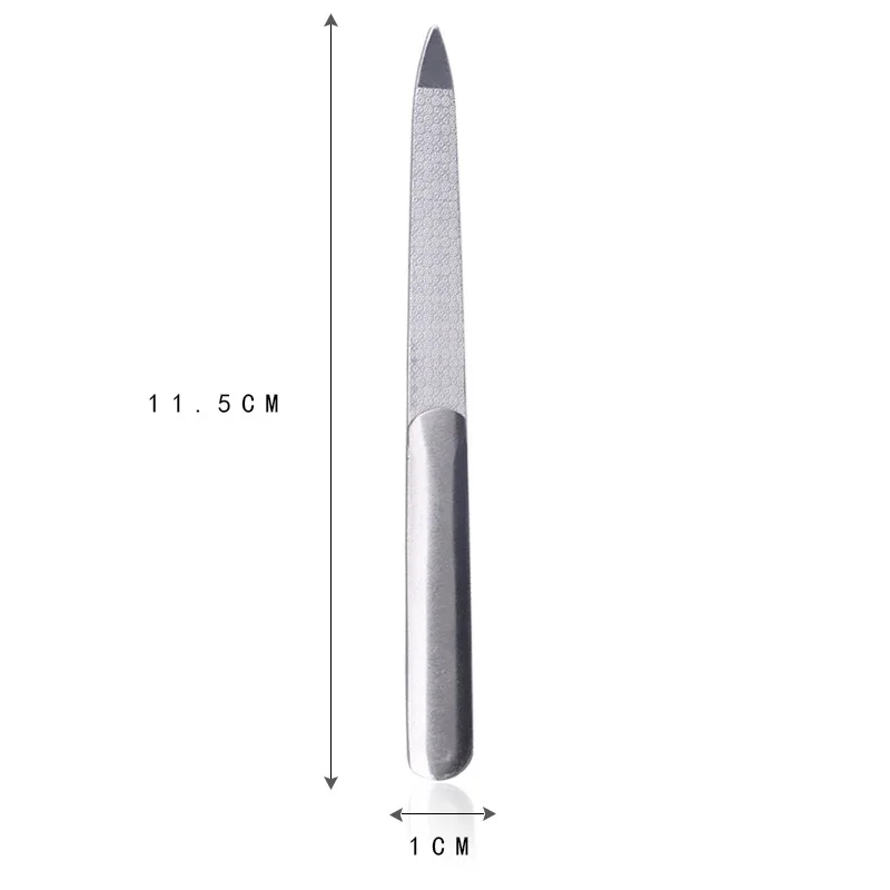 ELECOOL 1 шт. пилочка для ногтей из нержавеющей стали для маникюра и полировки ногтей инструменты для ухода за ногтями