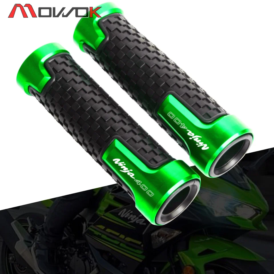 

Left and right For KAWASAKI Ninja400 ninja 400 NINJA CNC Aluminum+ Rubb Motorcycle Accessories handlebar Hand Grips