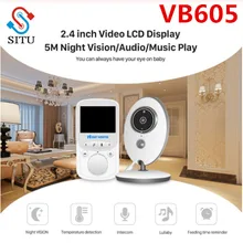Беспроводной ЖК-Аудио Видео Детский Монитор VB605 радио няня музыка работающий на линии внутренней связи инфракрасный 24 h портативная детская камера детская рация няня