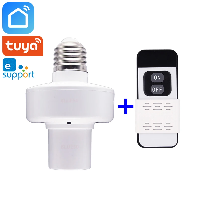 

Tuya Smart Life eWeLink 2.4GHz RF Wifi Smart Light Lamp Holder 2 Ways Wireless Remote Control Works With Alexa Google Home Mini