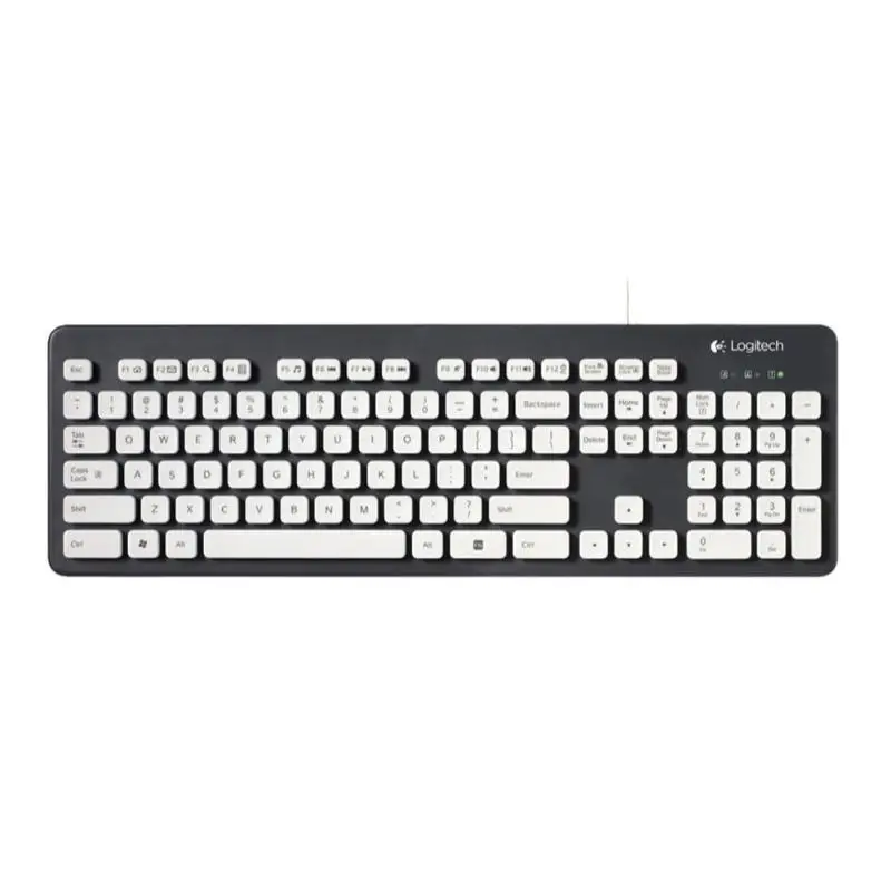 Logitech K310 моющийся Проводная клавиатура 108 ключей USB геймер клавиатура для Windows XP/Vista/7 8 настольных ПК компьютер