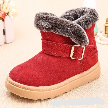 Boots Children's Shoes Mother & Kids winter children snow boots leather boy's girl's fashion boots 2017 whole sale hot warm new