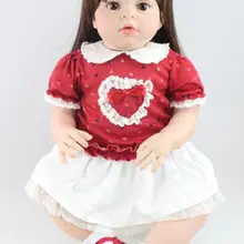 Около 70 см силикона Reborn Baby куклы сопровождать спальный возрождается для маленьких девочек модные Рождество подарок Brinquedos для детей