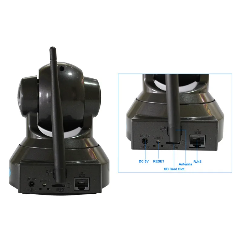 WIFI IP Telecamera di Sicurezza 720 p robot HD video di Sorveglianza di Sicurezza Domestica 360 IR-
