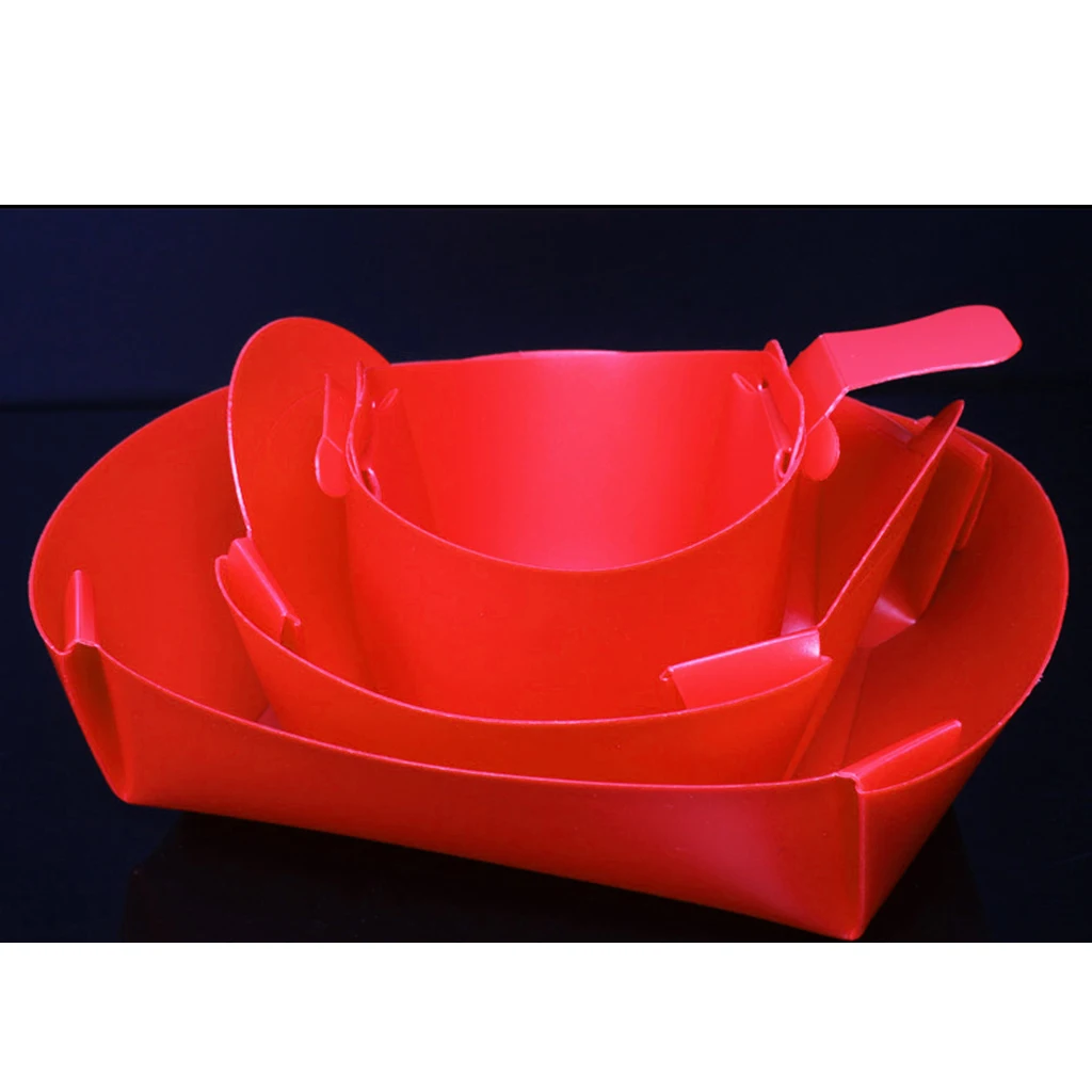 Foldable Camping Tableware Set Bowl Plate Cup Travel Kit Chopping Board Red Eco-friendly Outdoor Tablewares Travel Accessories