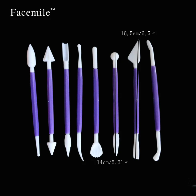 Сахарное ремесло для помадки, пирога, печенья, резчик для резьбы по дереву, шоколадное украшение, цветок, глина, моделирование, Пластиковая форма для выпечки, набор инструментов 01030