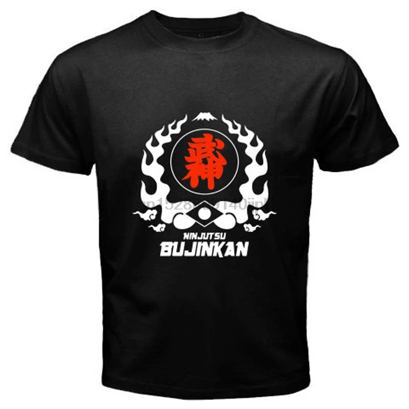 T-Shirt 2019 Fashion Men New Ninjutsu Bujinkan Logo Japan Martial Arts Black Size S to 3XL | Мужская одежда