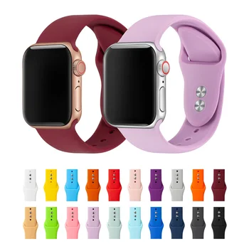 

Band For Apple Watch Strap 38mm 40mm 42mm 44mm Soft Silicone Iwatch Strap Bands Bracelet For Apple Watch Series 4,3,2,1 81024