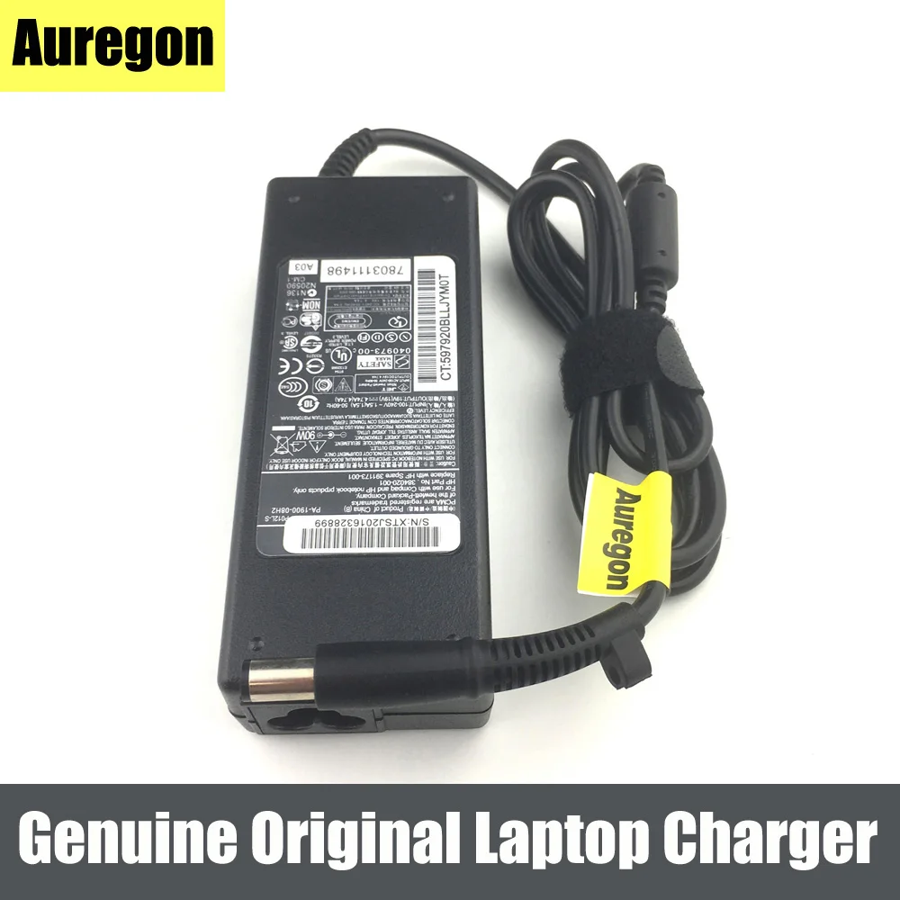 Подлинное Оригинальное 19V зарядное устройство для ноутбука AC адаптер HP PPP012D S 519330
