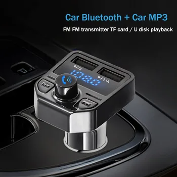 

Car Bluetooth Wireless Hand-free Phone MP3 Player Bluetooth FM Transmitter Dual USB Charger Support TF Card