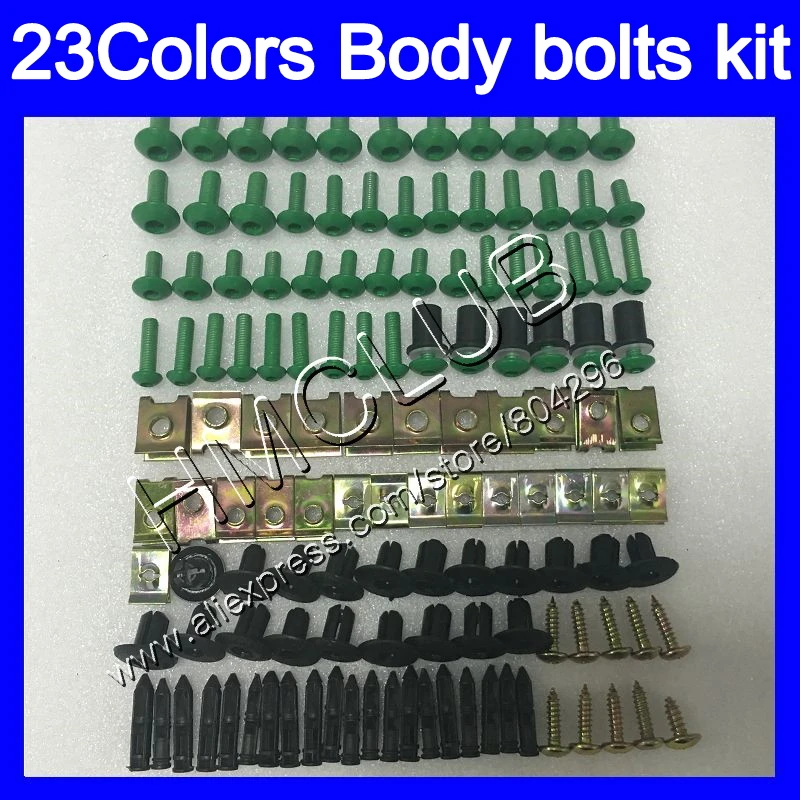 Полный Комплект болтов обтекателя Для KAWASAKI NINJA ZZR400 93 94 95 96 ZZR 400 600 ZZR600 97 98 99 00 винты с