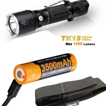

Fenix TK15UE (Ultimate) 2016 CREE LED 1000 Lumen tactical Flashlight with Fenix AB-L18-3500U battery