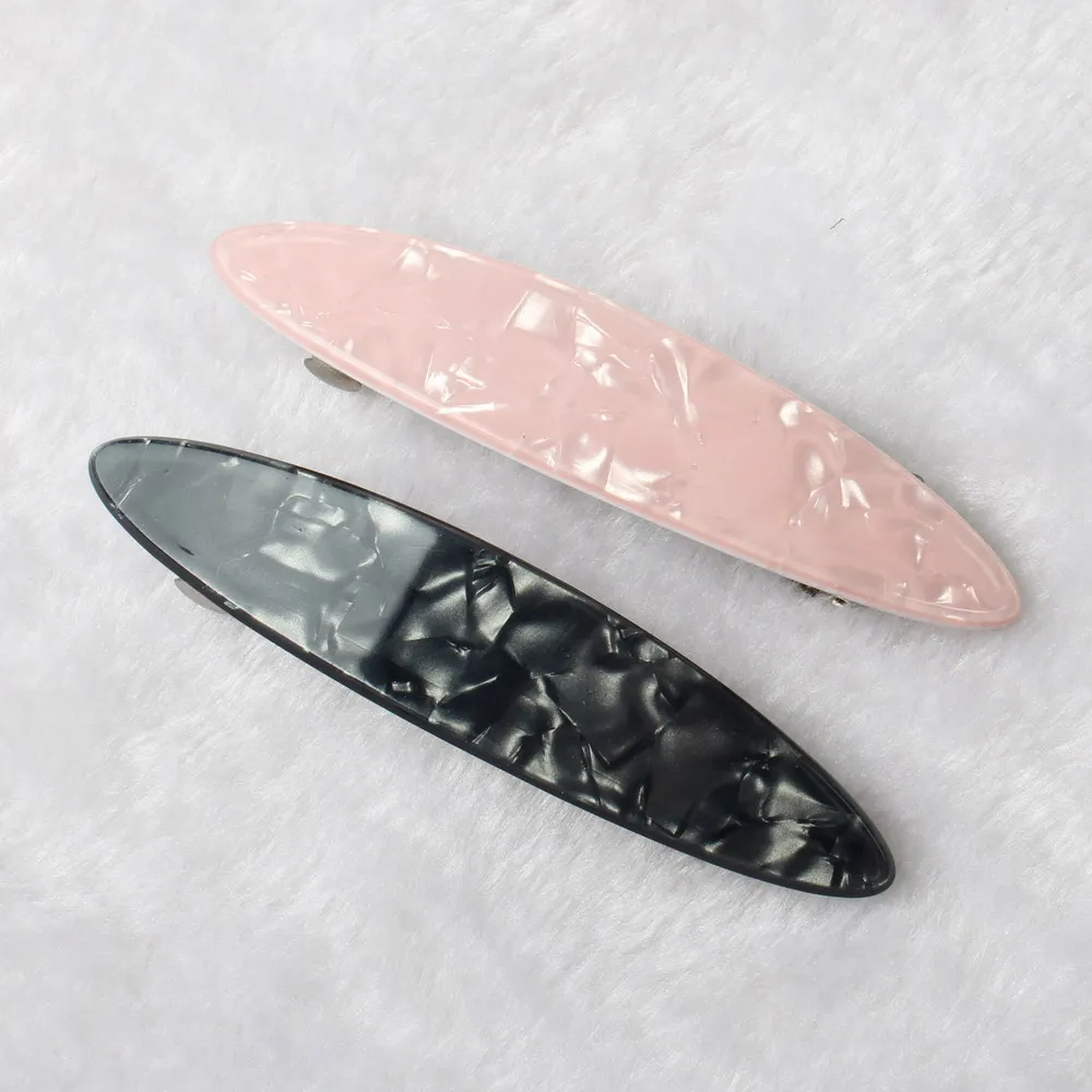 

Oval Shaped Barrettes Acrylic Hair Barrettes Non-slip Hair Clip Hairgrips Shell Pattern Headwear Hair Accessories for Women