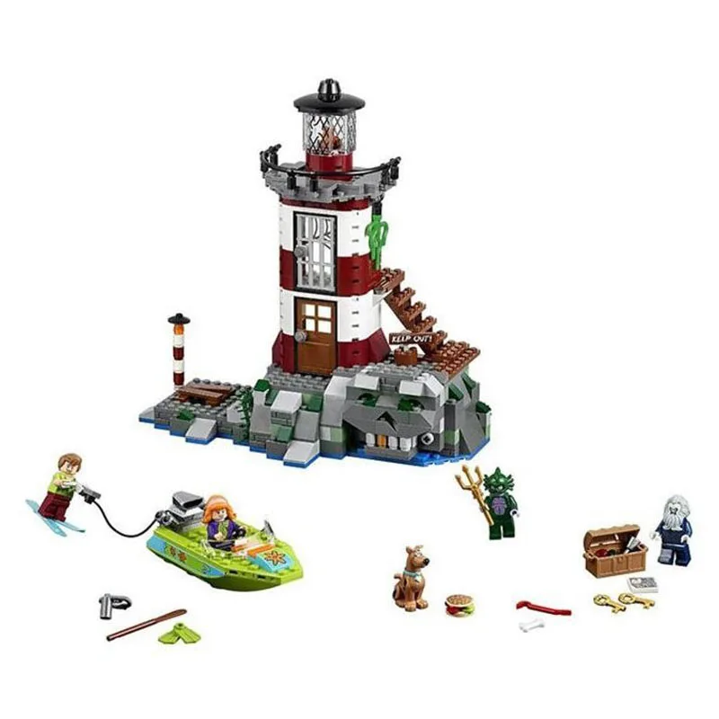 10432 Compatible Scooby Doo Figures Mystery Mansion Mysterious Ghost House 860pcs 75904 Blocks For Children Gift with legoed