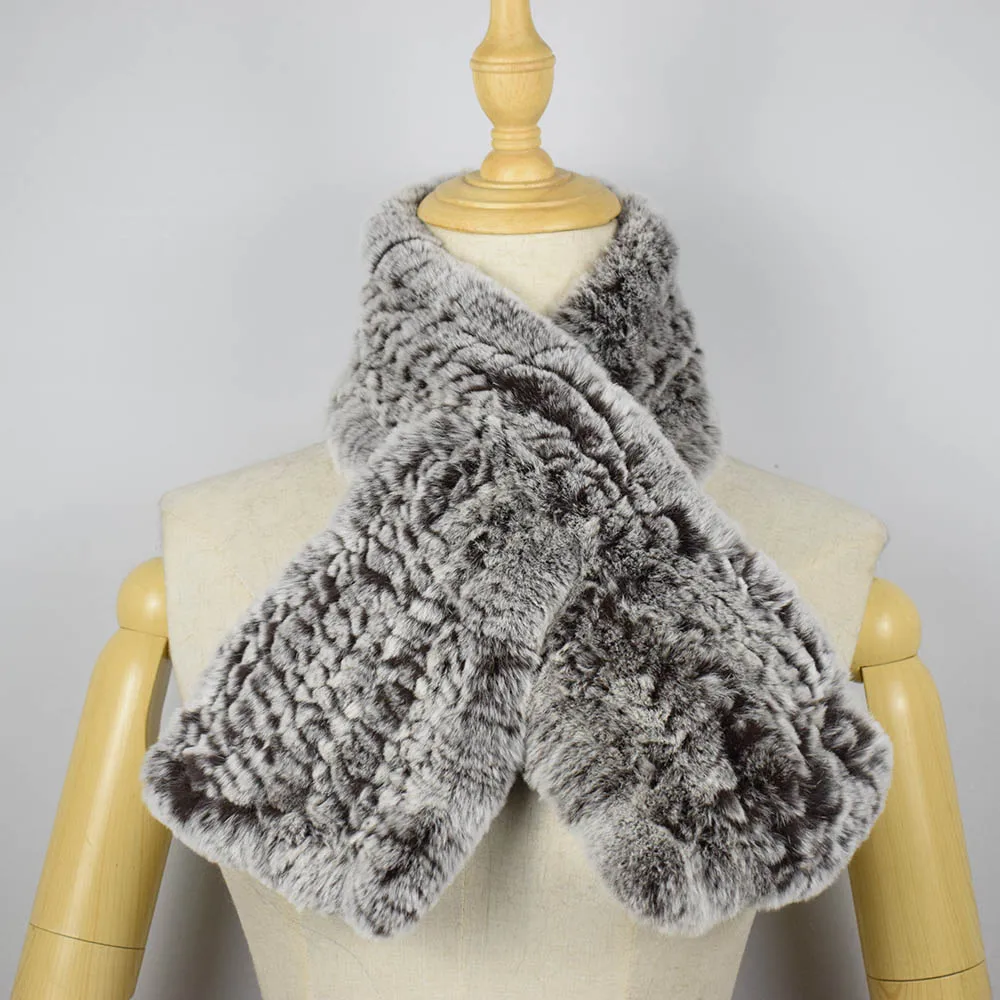 rex rabbit fur scarf short 4