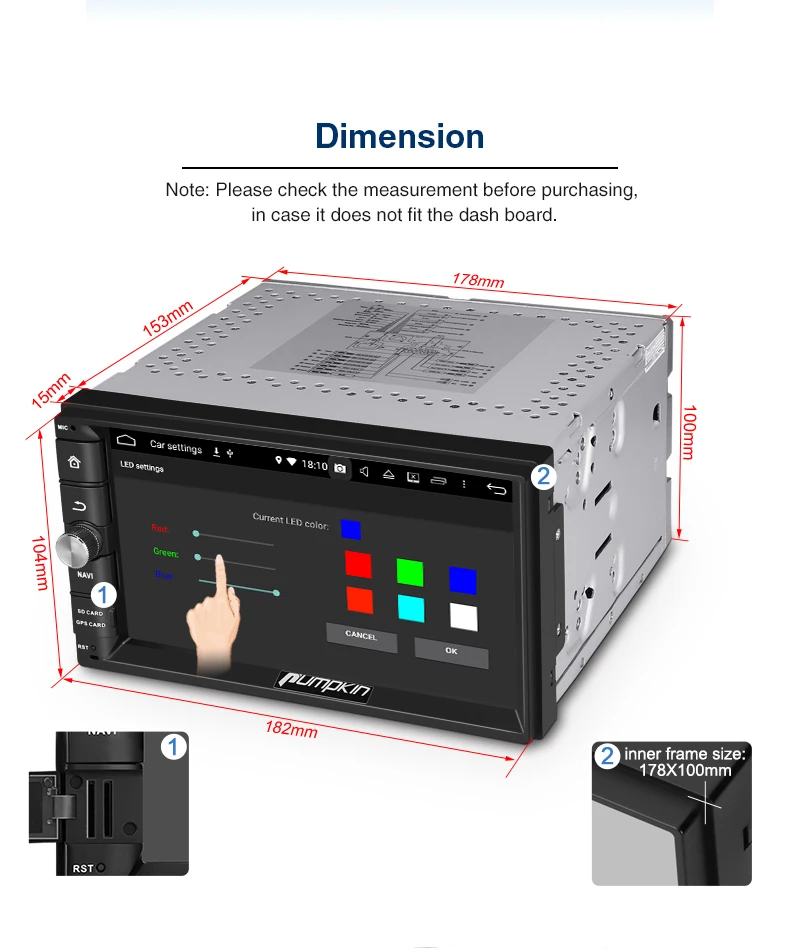 Excellent Pumpkin 2 Din 7