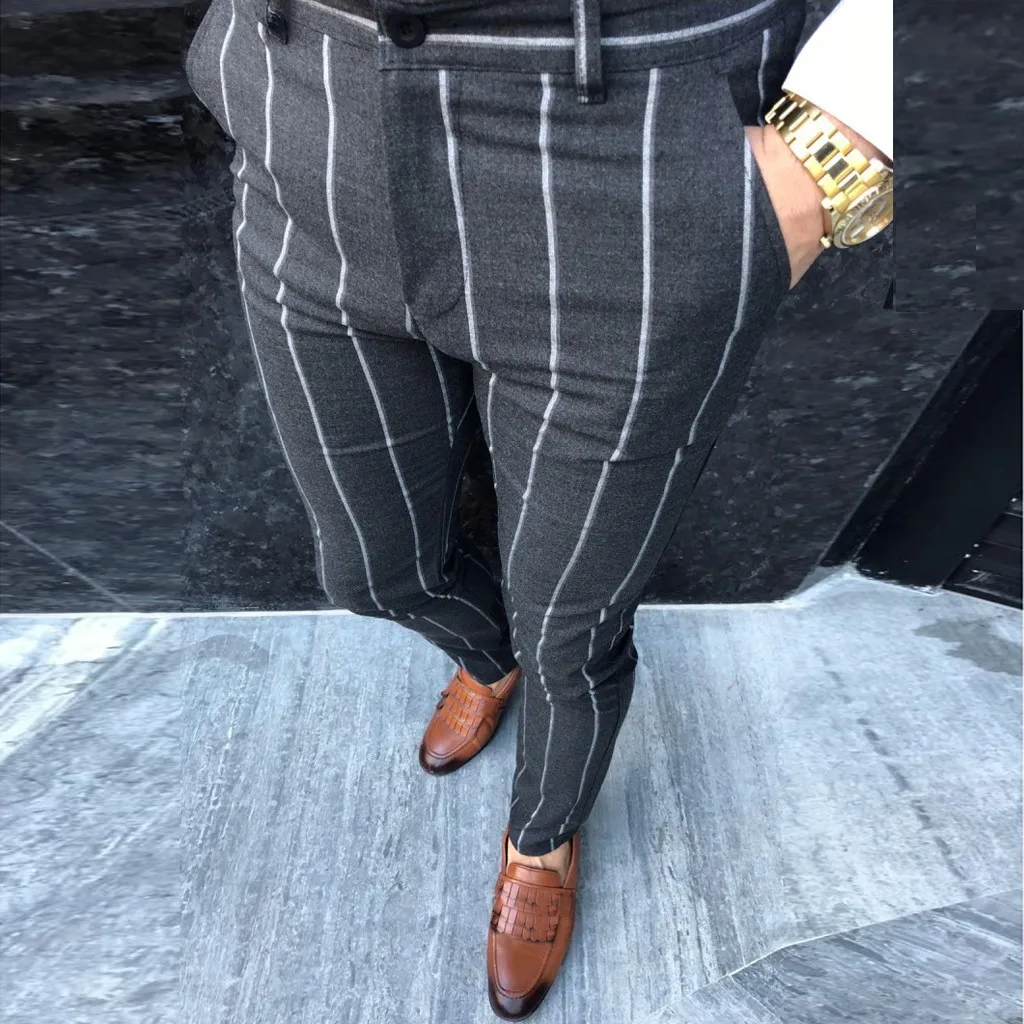 Fashion Suits Suit Trousers Authentic Suit Trouser striped pattern business style 
