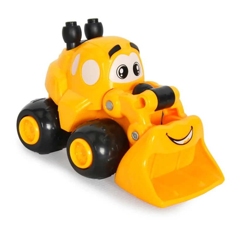 Kawaii-3Pcs-Lot-Mini-Cartoon-Engineering-Vehicles-Inertial-Car-Excavator-Sand-Truck-Forklift-Model-Children-Best (2)