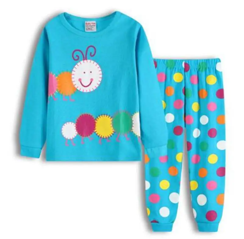 Дизайн, Детские пижамные комплекты Пижамный костюм для маленьких девочек и мальчиков комплект одежды с длинными рукавами и рисунком для детей, LP010