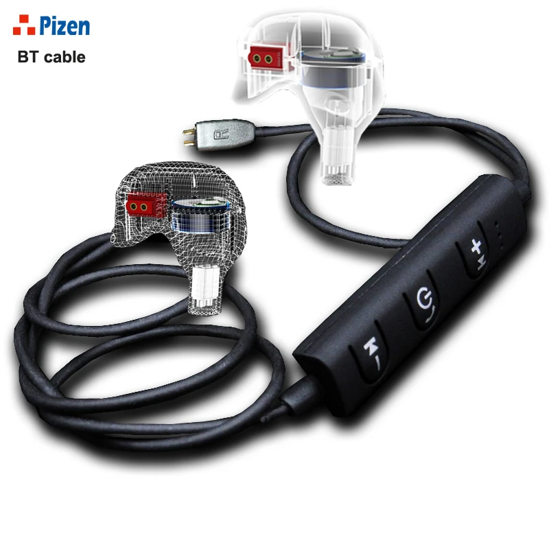 

PIZEN BT4 CSR for Pkz zs6 zs5 zsr ZS10 zst replacement 0.75mm bluetooth wire mmcx cable for qkz vk1 TRN headphone earphone cable