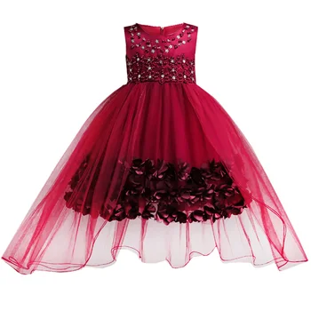 

Children's clothing girls dress high-end kids dresses lace beaded flower girl wedding birthday dress baby girl tutu clothes