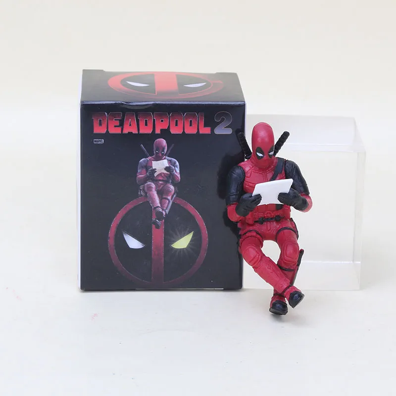

7cm Q version Anime Action Toy Deadpool Sitting Yamaguchi Style Joint Action Figures PVC Collection Model brinquedos
