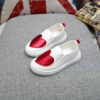 

Children Sneakers Kids School Shoes For Toddler Girls Flats Casual Tennis Breathable White Leather Shoes Spring Autumn