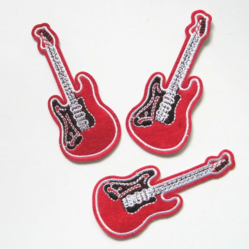 Free Shipping Guitar Patch 3pcs/lots Violin Embroidered cloth patches