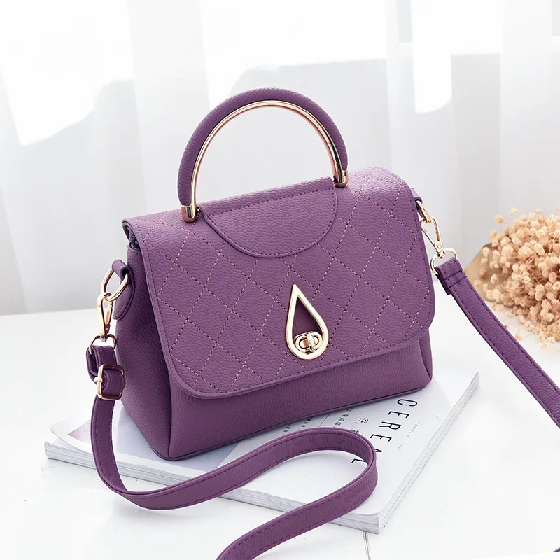 

Luxury Messenger Totes Women's Shoulder bag New Female Designer PU Leather Handbag Ladies Metal Lock Small square bag sac a main