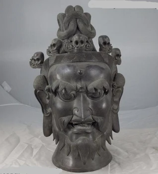 

003848 Chinese Pure Copper Bronze made Western Dance God Molson God Buddha Head Statue