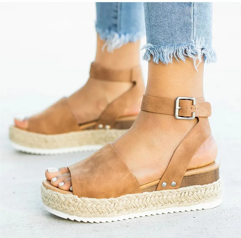 LASPERAL Wedges Shoes Women Heels Sandals Torridity Shoes 2019 Chaussures Sandals 2019