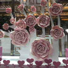 Пользовательские цвета 15 шт./компл. гигантский Бумага Пена Цветок, большие Бумага цветок для Свадебная вечеринка фон цветок стены Baackdrop Декор