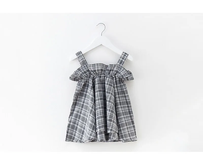 teenage girls blouses shirt clothing kids clothes children summer 2018 plaid cotton baby teens girl school sleeveless tops vest  4 5 6 7 8 9 10 11 12 13 14 15 16 Years little teenage girls kids clothing lolita blouse (6)