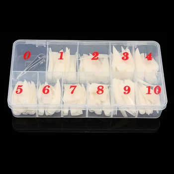 

natural color 500pcs/set Salon Long Stiletto Pointy Artificial Fake Half Cover False Nail Art Tips